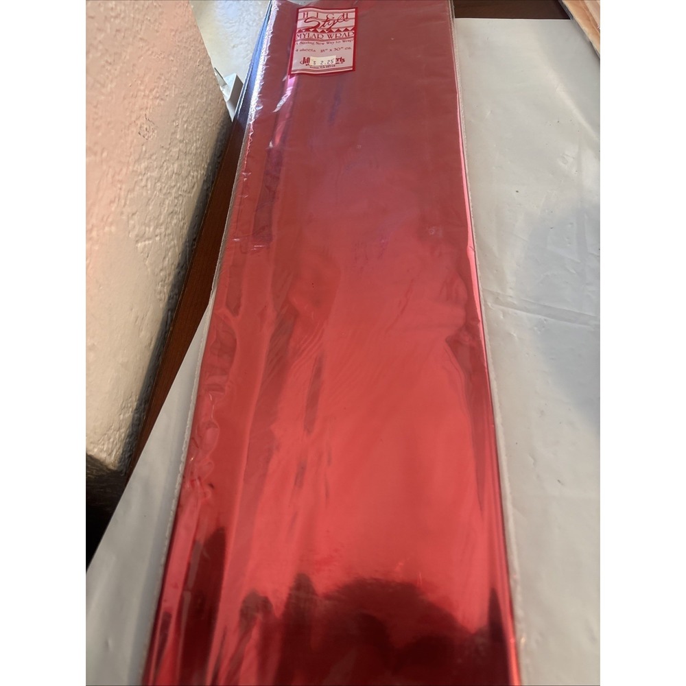 4 Sheets High Style Red, Staff & Notes Gift Wrapping Paper 18" X 30"